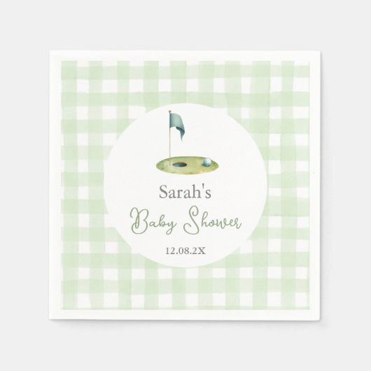 Golf Baby Shower Napkins Servet (Voorkant)