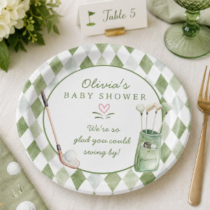 Golf Baby Shower Papieren Bord