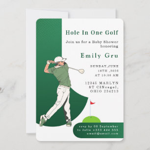 Golf Baby Shower Uitnodiging
