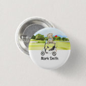 Golf baby shower / Verjaardag / gefeliciteerd Ronde Button 3,2 Cm (Voorkant /achterkant)