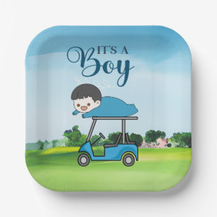 Golf Baby shower voor jongen Papieren Bordje