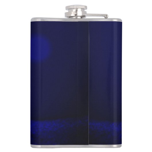 Golf Bachelor Party golfbal en golfbaan marineblau Heupfles (Achterkant)