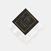 Golf Bachelor Party - Golfers Party Luxe Goud Servet (Hoek)