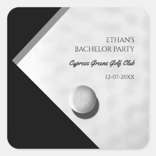 Golf Bachelor Party - Golfreis Classic Stijlvol Vierkante Sticker