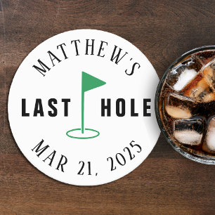 Golf Bachelor Party Laatste Hole Ronde Kartonnen Onderzetter