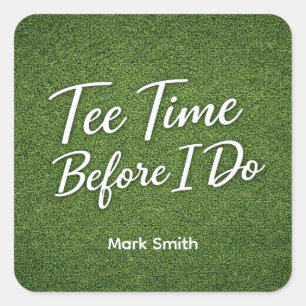 Golf Bachelor Party op de Green Vierkante Sticker