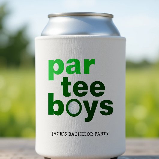 Golf Bachelor Party Par Tee Boys Wit Blikjeskoeler