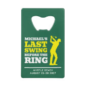 Golf Bachelor Party Stainless Steel Bottle Opener (Devant)