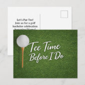 Golf Bachelor thema op groen gras Briefkaart (Voorkant / Achterkant)