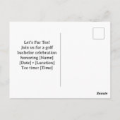 Golf Bachelor thema op groen gras Briefkaart (Achterkant)