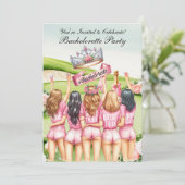 Golf Bachelorette Party op de golfbaan Kaart (Staand voorkant)
