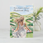 Golf Bachelorette Party op de golfbaan Kaart (Staand voorkant)