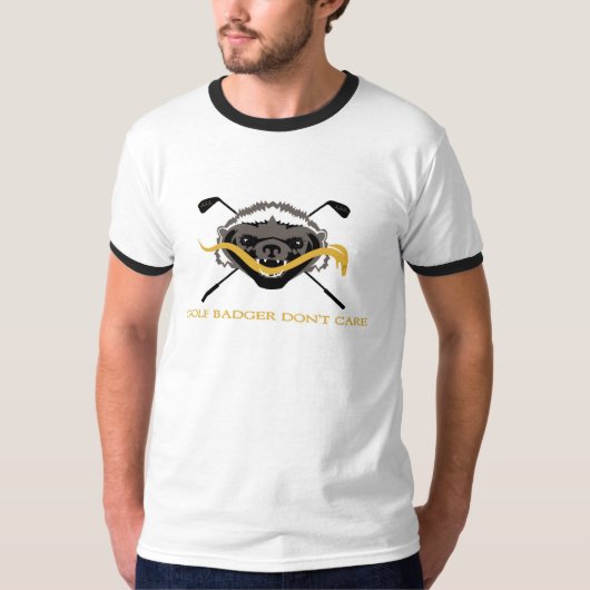 Golf Badger geeft niet om T-shirt (Voorkant)