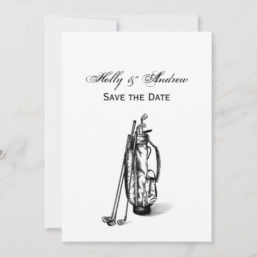 Golf Bag Golf Clubs Black Kaart (Voorkant)