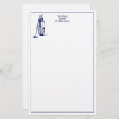 Golf Bag Golf Clubs Blue Briefpapier (Voorkant / Achterkant)