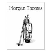 Golf Bag Golfclubs Zwart Rubberstempel (Afrduk)