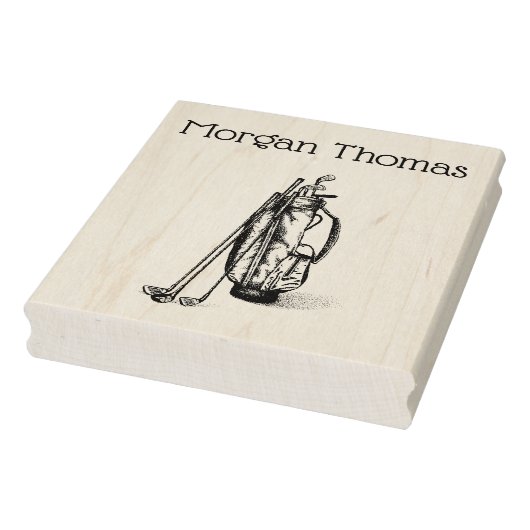 Golf Bag Golfclubs Zwart Rubberstempel (Stempel)