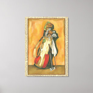 Golf Bag met handschoen van Jennifer Goldberger Canvas Afdruk