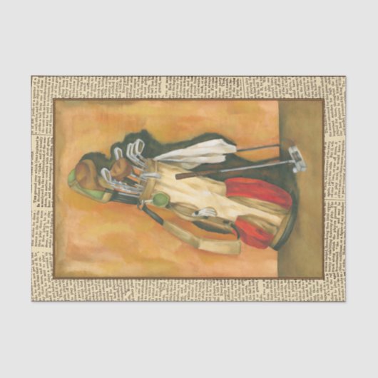 Golf Bag met handschoen van Jennifer Goldberger Tissuepapier (Voorkant)