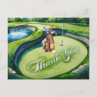 Golf Bag  op golfbaan aquarel voor golfer