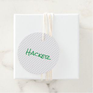 Golf Bal Dimples HACKER Golfen Grappig Gift Wrap Bedankjes Labels