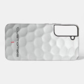 Golf bal kuiltjes gepersonaliseerde tekst en numme samsung galaxy hoesje (Achterkant horizontaal)