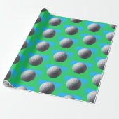 Golf Bal matte wikkelpapier medium Cadeaupapier (Uitgerold)