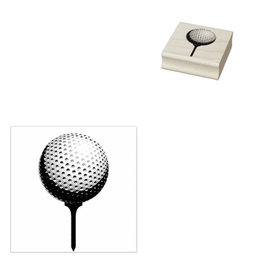 Golf Bal rubber stempel (Gestempeld)