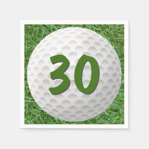 Golf Ball 30th Birthday Napkins Servet