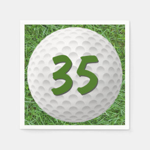 Golf Ball 35th Birthday Napkins Servet
