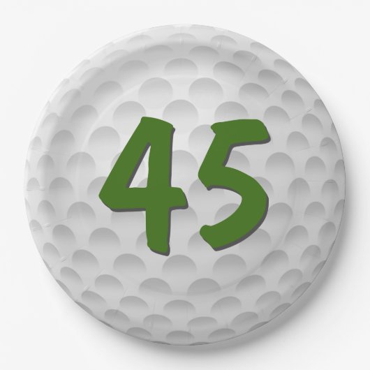 Golf Ball 45th Birthday Paper Bord (Voorkant)