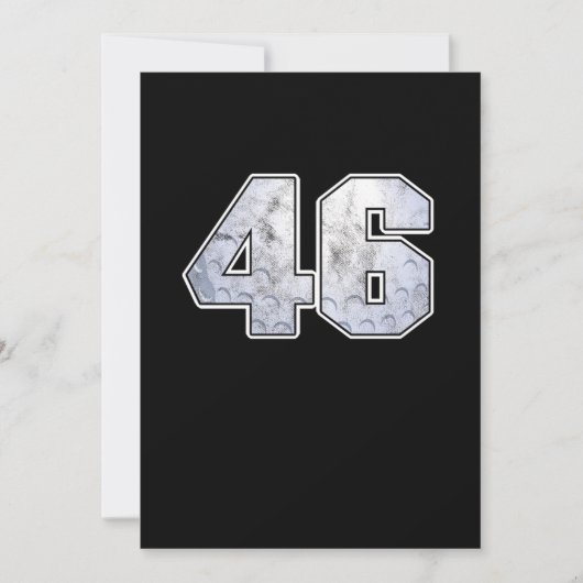 Golf Ball 46th Birthday Celebration Sport Gift Kaart (Voorkant)