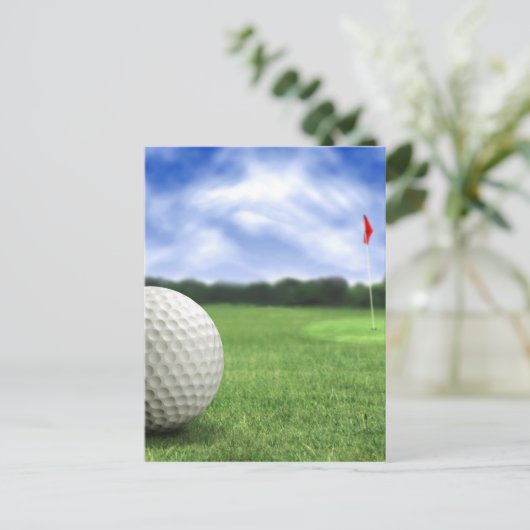Golf Ball 4 Briefkaart (Staand voorkant)