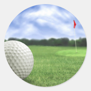 Golf Ball 4 Ronde Sticker