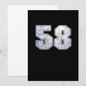 Golf Ball 58th Birthday Celebration Sport Gift Kaart (Voorkant / Achterkant)