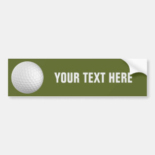 Golf Ball aangepaste bumpersticker