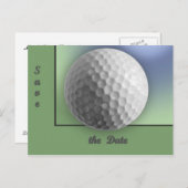 Golf Ball Aankondigingskaart (Voorkant / Achterkant)