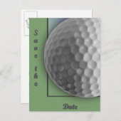 Golf Ball Aankondigingskaart (Voorkant / Achterkant)