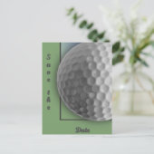 Golf Ball Aankondigingskaart (Staand voorkant)