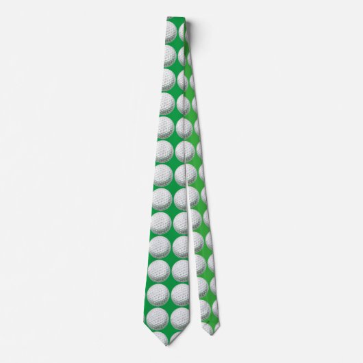 Golf Ball Art Motif Green Cravate (Devant)