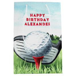 Golf Ball Birthday Small Gift Bag Medium Cadeauzakje