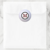 Golf Ball Bold Custom Monogram Ronde Sticker (Tas)