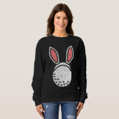 Golf Ball Bunny Ears Funny Golfing Easter G Trui (Voorkant volledig)
