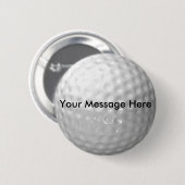 Golf Ball Button - voeg je bericht toe (Voorkant /achterkant)