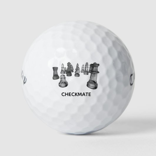 Golf Ball Chess Checkmate Golfballen (Voorkant)