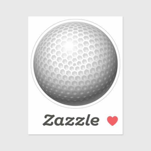 Golf Ball Close-up Sport Sticker (Vel)