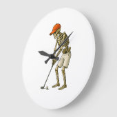 Golf Ball Costume - Pumpkin Skull Golf PWall Clock Grote Klok (Hoek)