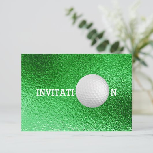 Golf Ball Custom 12,7 cm x 8,9 cm Invitations (Debout devant)