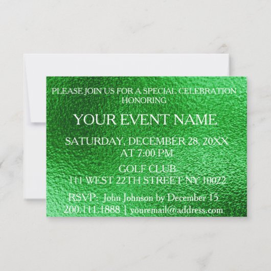 Golf Ball Custom 12,7 cm x 8,9 cm Invitations (Dos)