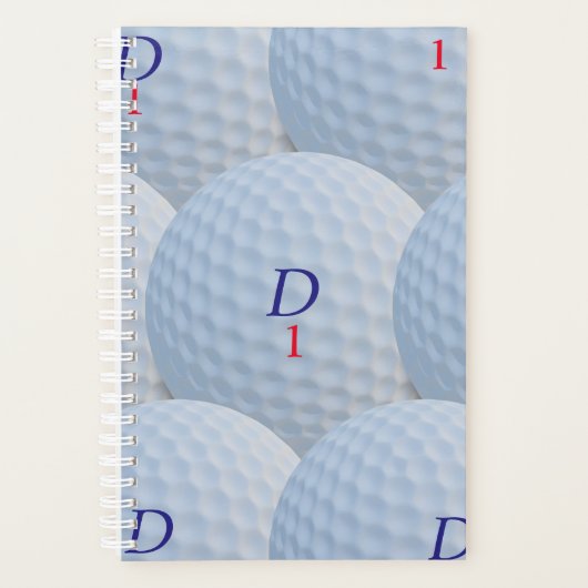 Golf Ball Design Golfer's Weekly Planner (Devant)